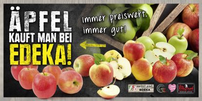 Äpfel kauft man bei EDEKA